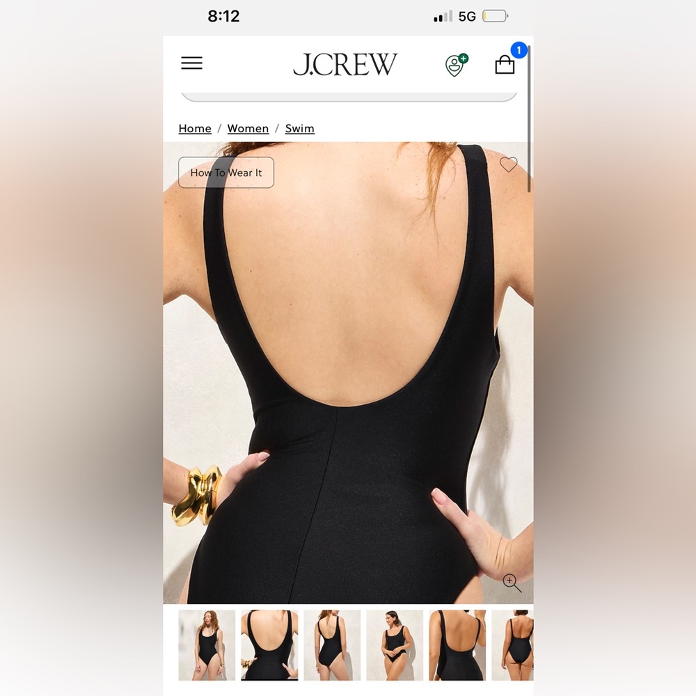 J.Crew | NWT Claudia one-piece in Classic Sculpt™ in Black | Sz 4 - Picture 2 of 11